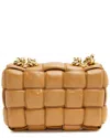 Bottega Veneta Brown Lambskin Cassette Chain Maxi Shoulder Bag (authentic Pre-  Loved)