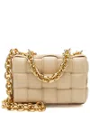 Bottega Veneta Brown Lambskin Cassette Chain Maxi Shoulder Bag (authentic Pre-  Loved)
