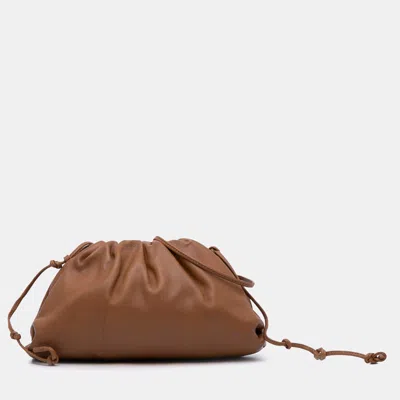 Pre-owned Bottega Veneta Brown Lambskin The Mini Pouch