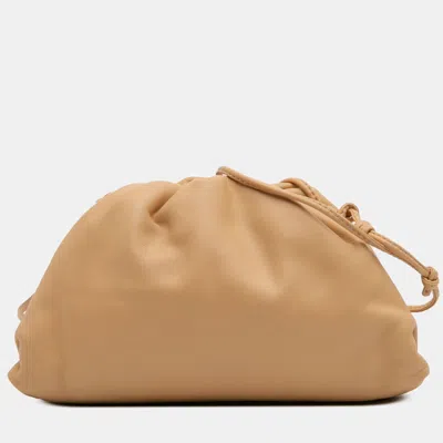 Pre-owned Bottega Veneta Brown Lambskin The Mini Pouch Crossbody