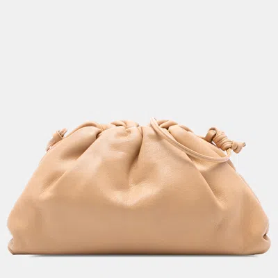 Pre-owned Bottega Veneta Brown Lambskin The Mini Pouch Crossbody