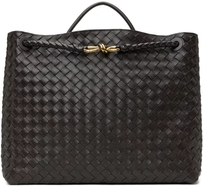 Bottega Veneta Large Andiamo Leather Top Handle Bag In Brown