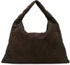 Bottega Veneta Brown Large Hop Bag In 2190 Fondant-m Brass