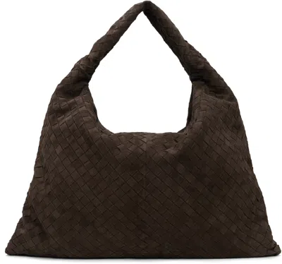 Bottega Veneta Brown Large Hop Bag In 2190 Fondant-m Brass