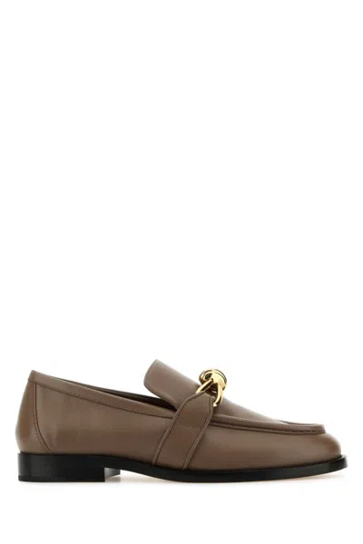 Bottega Veneta Mud Leather Astaire Loafers In Brown