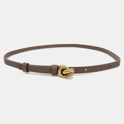 Pre-owned Bottega Veneta Brown Leather Belt