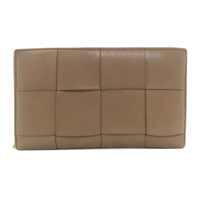 Pre-owned Bottega Veneta Brown Leather Coin Purse/coin Case ()