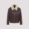 Bottega Veneta Brown Shearling Coat With Removable Fur Collar And Front Zip Closure In Leather Woman