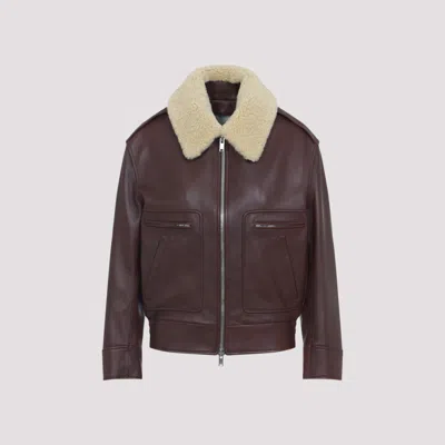 BOTTEGA VENETA BROWN LEATHER JACKET