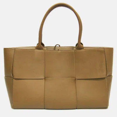 Pre-owned Bottega Veneta Brown Leather Medium Arco Tote Bag