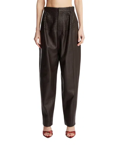Bottega Veneta Brown Leather Pants