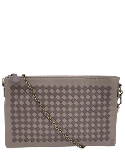 Bottega Veneta Brown Leather Shoulder Bag Pouch (authentic Pre-loved)