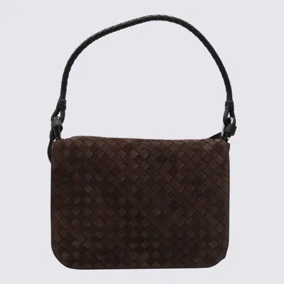 Bottega Veneta Brown Leather Swing Bag In Pink