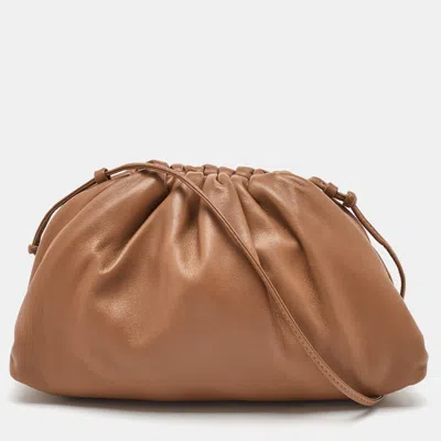 Pre-owned Bottega Veneta Brown Leather The Mini Pouch Bag