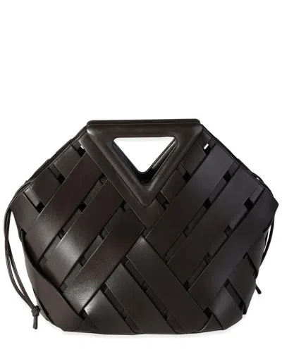 Bottega Veneta Brown Leather V Woven Drawstring Tote (authentic Pre-loved)