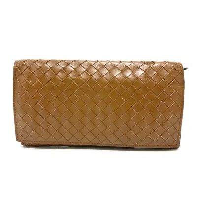 Pre-owned Bottega Veneta Brown Leather Wallet (bi-fold) ()