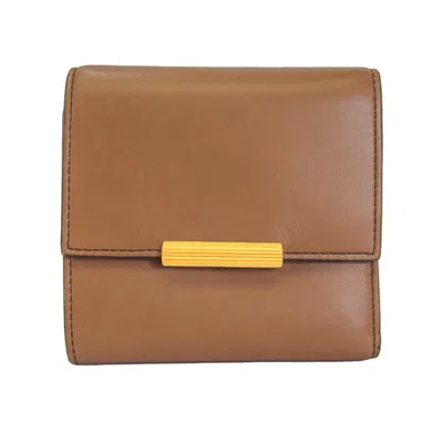 Pre-owned Bottega Veneta Brown Leather Wallet  ()
