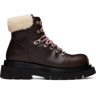 Bottega Veneta Lug Hiking Ankle Boots In Brown