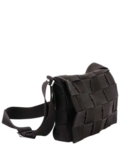 Bottega Veneta Brown Maxi Intrecciato Webbed Canvas Cassette Crossbody Bag Large (authentic Pre-love