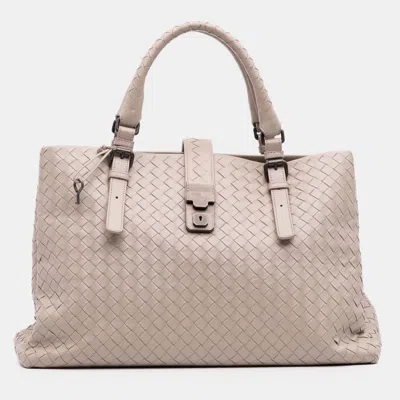 Pre-owned Bottega Veneta Brown Medium Nappa Intrecciato Roma Tote