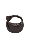 Bottega Veneta Women Mini Jodie Leather Handbag With Intrecciato Motif In Brown