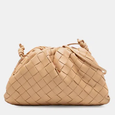 Pre-owned Bottega Veneta Brown Nappa Intrecciato The Mini Pouch Crossbody