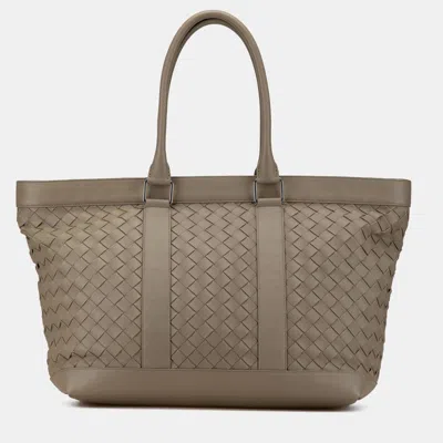Pre-owned Bottega Veneta Brown Nappa Intrecciato Tote