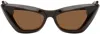 Bottega Veneta Brown Pointed Cat-eye Sunglasses In 004 Brown