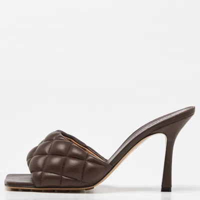 Pre-owned Bottega Veneta Brown Quilted Leather Lido Slide Sandals Size 39