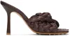 Bottega Veneta Brown Raffia Stretch Heeled Mules In 2019 Bitter Chocolat