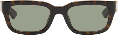 Bottega Veneta Brown Ribbon Sunglasses In Blue