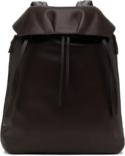 Bottega Veneta Brown Ryder Backpack In Fondant-silver