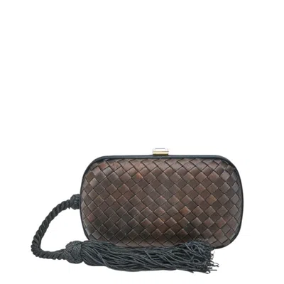 Pre-owned Bottega Veneta Brown Satin Clutch Bag ()