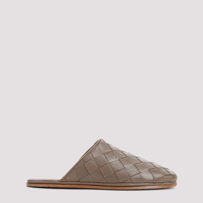 Bottega Veneta Brown Slip On Slides