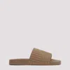 Bottega Veneta Carpet Embossed Rubber Slides In Brown
