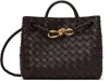 Bottega Veneta Small Andiamo East-west Leather Bag In 2272 Fondant-m Brass
