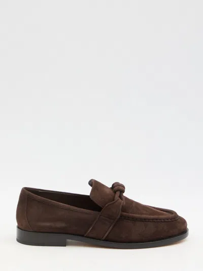 Bottega Veneta Brown Suede Astaire Loafers