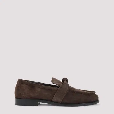 BOTTEGA VENETA BROWN SUEDE LOAFERS
