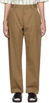 Bottega Veneta Brown Tapered Trousers In 9768 Jute