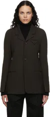 Bottega Veneta Brown Wool Twill Blazer In 2113 Fonden