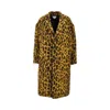 Bottega Veneta Women Multicolor Single-breasted Coat With Notched Revers And All-over Leopard Print  In Multi