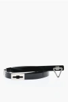 Bottega Veneta Brushed Leather Adjustable Belt With Triangle Buckle 20mm