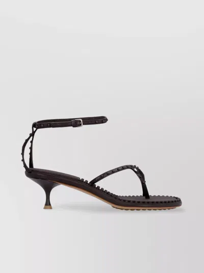 BOTTEGA VENETA BUBBLE STUDS KITTEN HEEL SANDALS