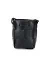 Bottega Veneta Bucket Mini Cassette Bag In Black-gold