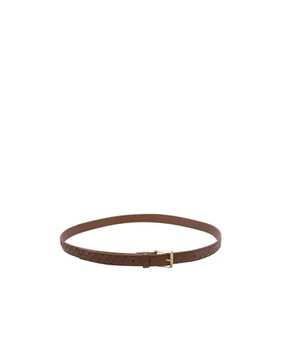 Bottega Veneta Buckle Belt In Brown