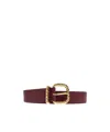 Bottega Veneta Buckle Belt In Red