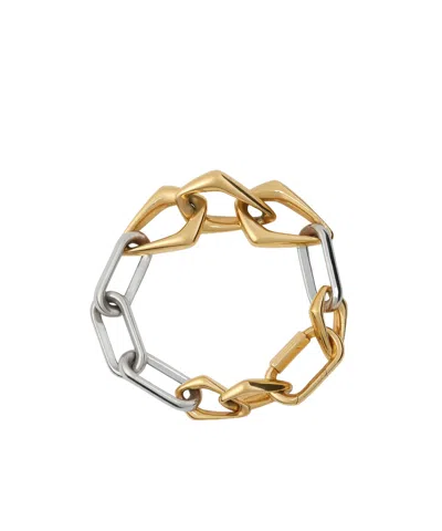 Bottega Veneta Buckle Chain Bracelet In Silver/gold