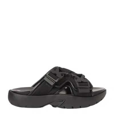 Bottega Veneta Buckle-detailed Slides In Black