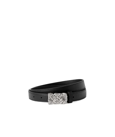 Bottega Veneta Buckle Fastens Waist Belt In Black