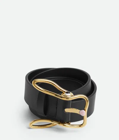 Bottega Veneta Ceinture Lapin In Black